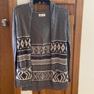 Hollister Grey Cardigan with Hood